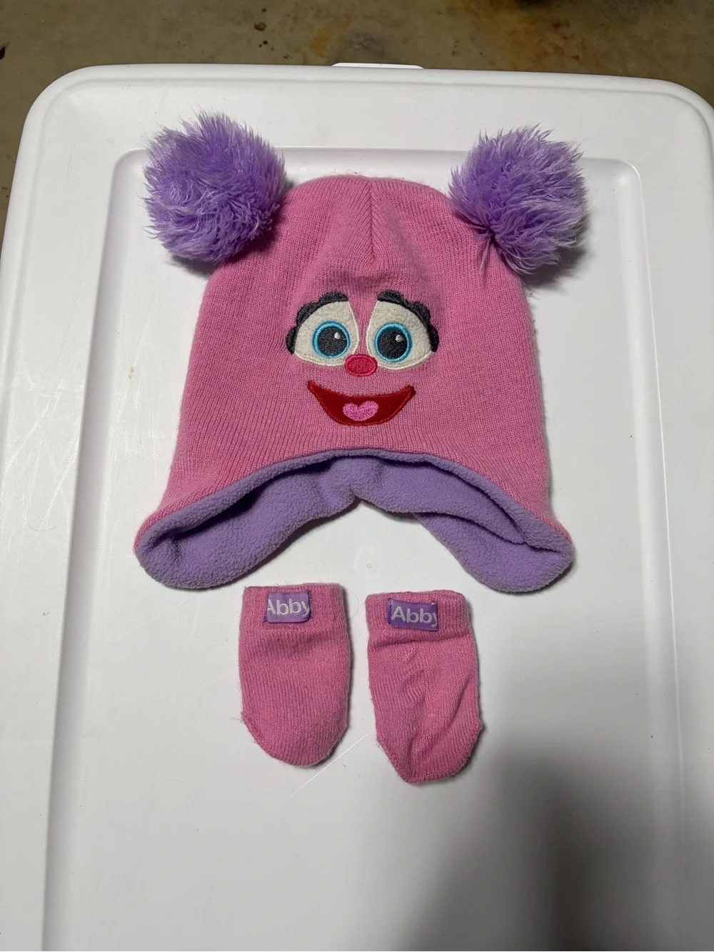 Sesame Street Abby Winter Hats & Matching Mittens - Toddler set