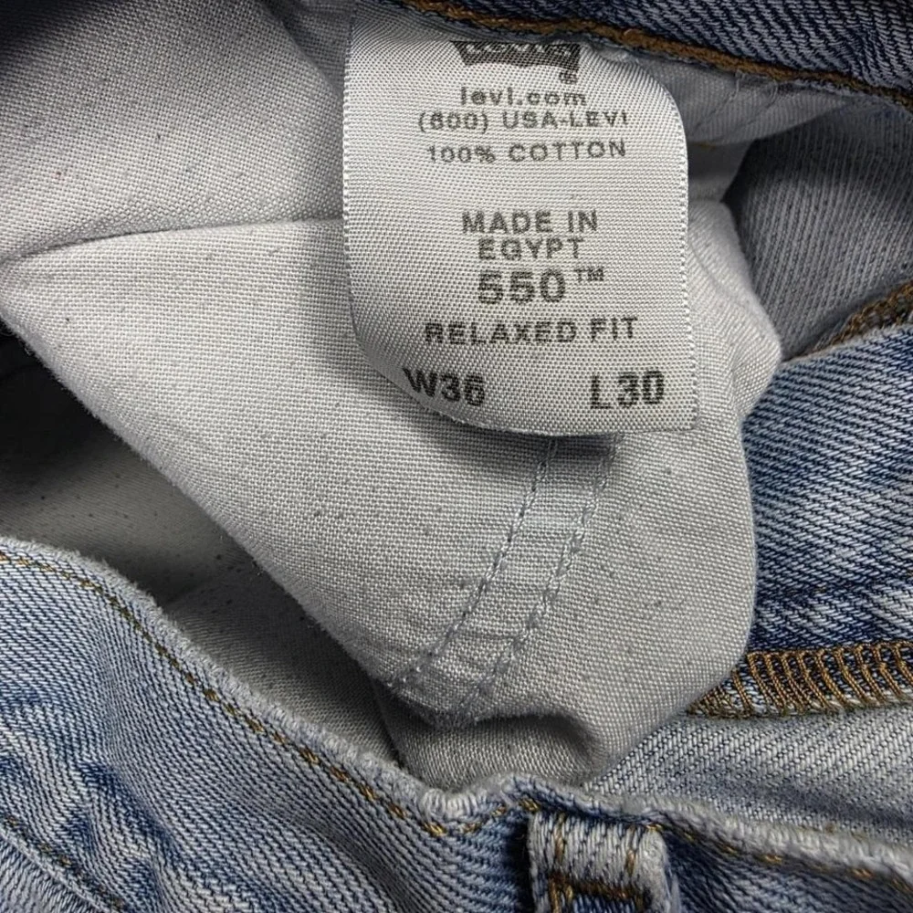 Levi's Jeans Mens 36x29 Blue Relaxed Fit Light Wash‎
