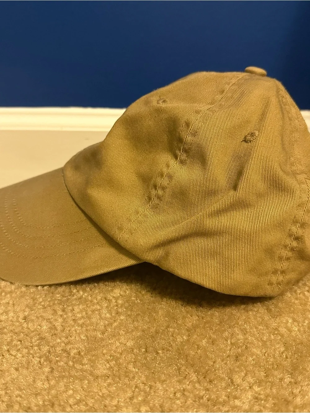 Polo Ralph Lauren Hat Cap Strapback Mens One Size Tan Beige Pony Logo Adjustable