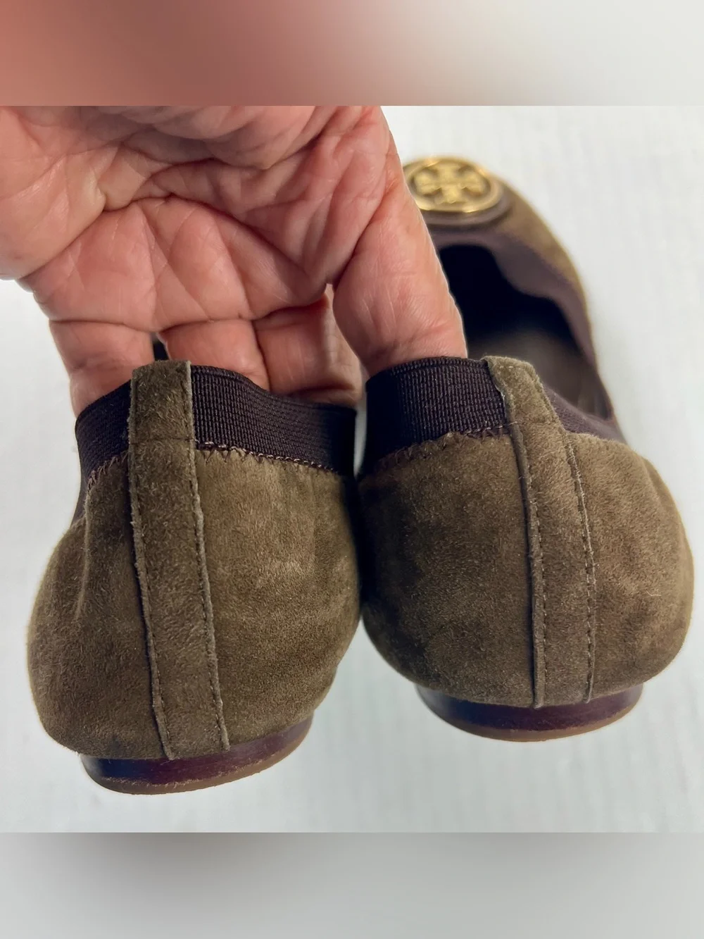 Tory Burch brown suede