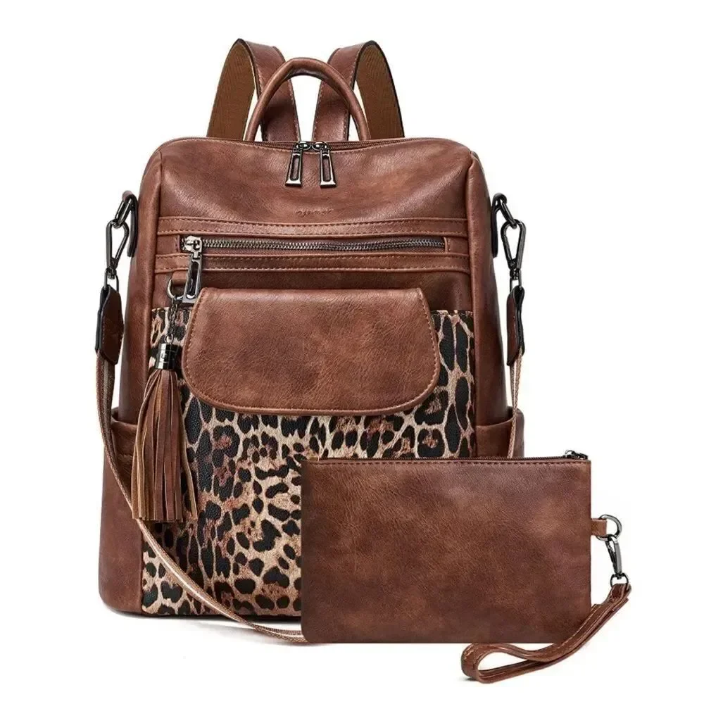 RESTOCKED Leopard Print Backpack