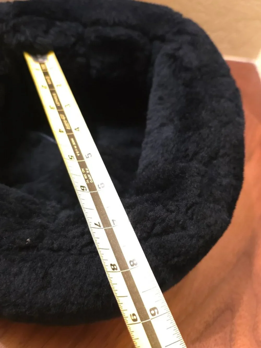 brand tag is cut shearling sheepskin