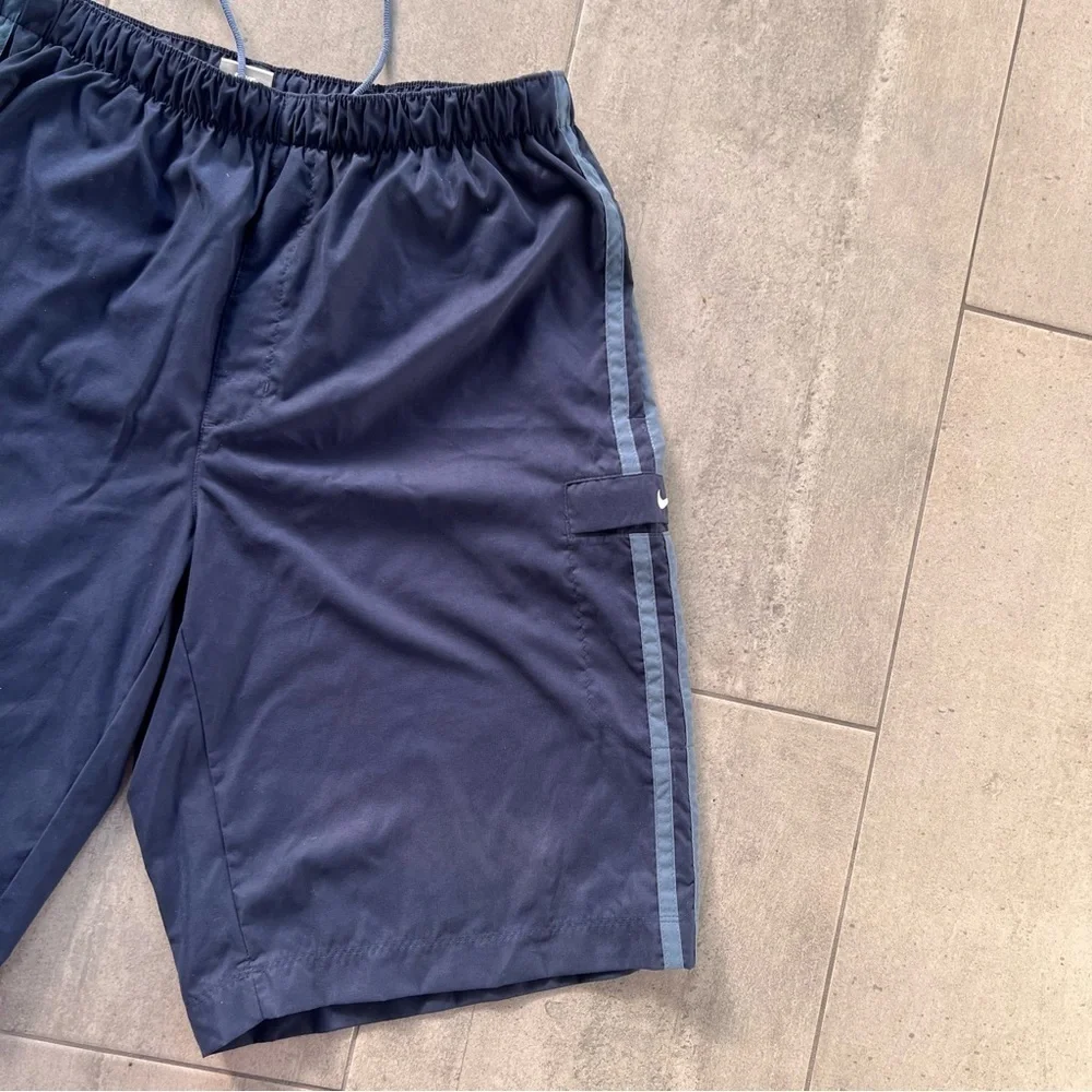 Nike Size XL Navy Blue Lined Drawstring Swim Trunk Shorts