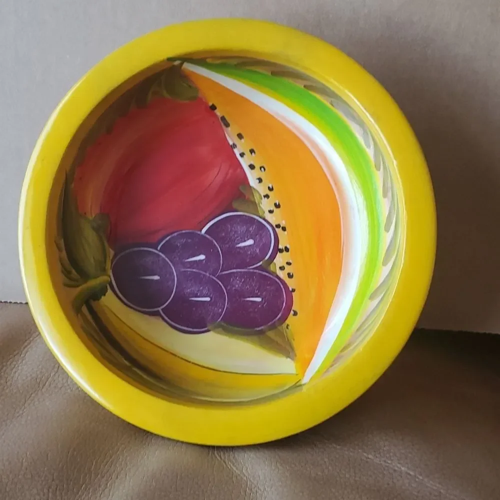 Wood Bowl awesome painted