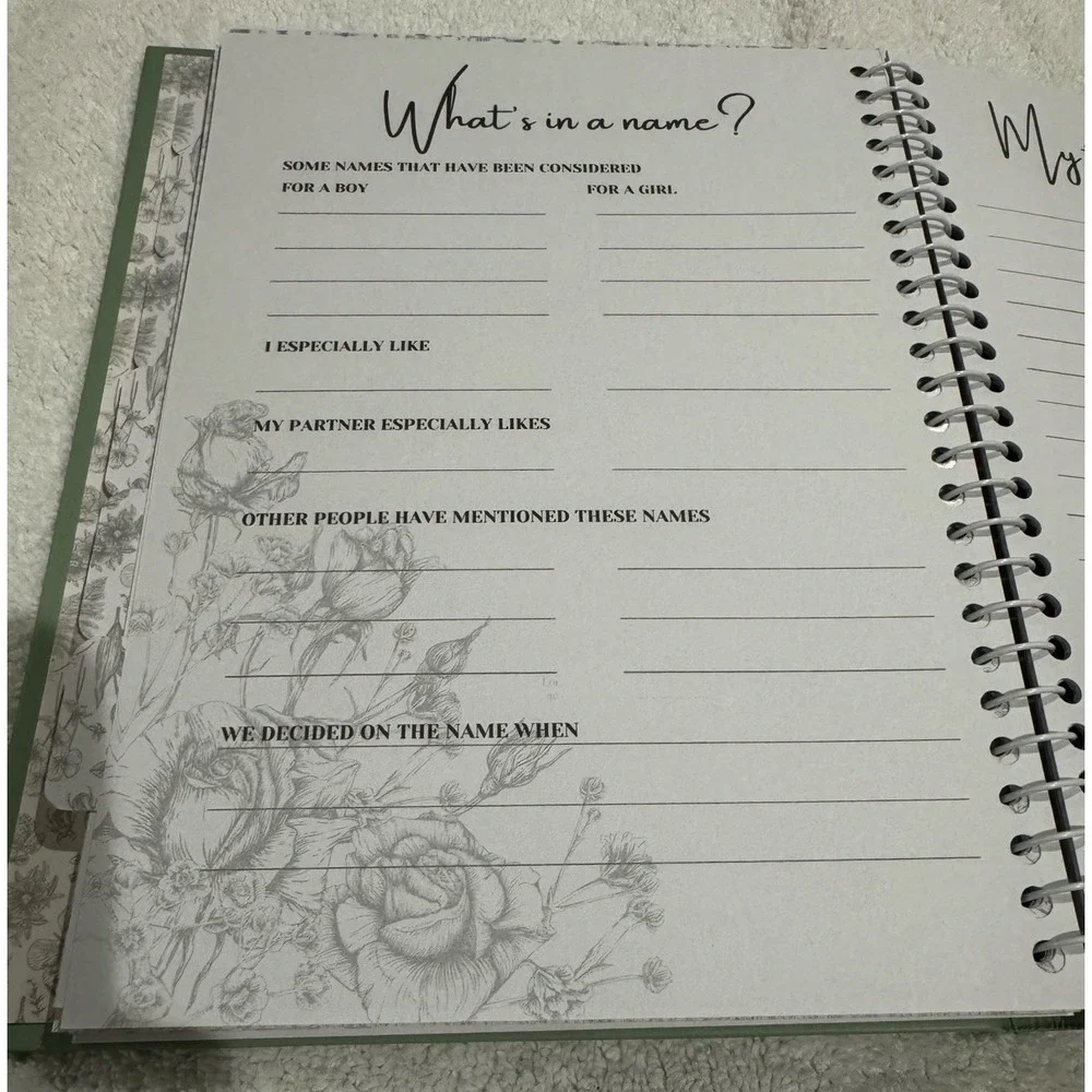KeaBabies Blossom Pregnancy Journal Memory Book Baby‎ Milestone Planner NWOB