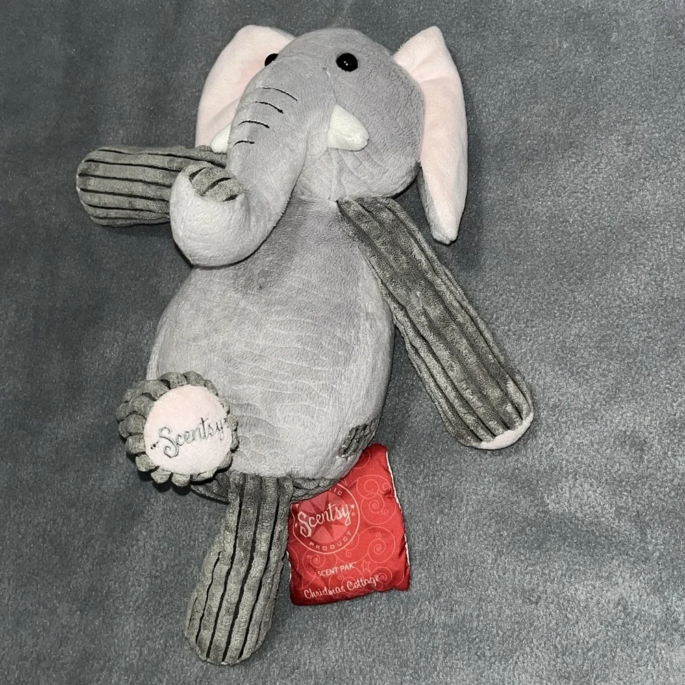 Scentsy Buddy Elephant Stuffed Animal Plush Corduroy Sensory With‎ Scent Pack