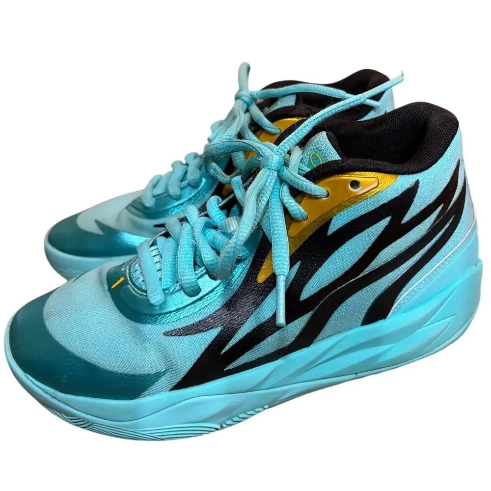 PUMA MB.02 Honeycomb Basketball Shoes Lamelo‎ Ball Youth Size 4 Blue
