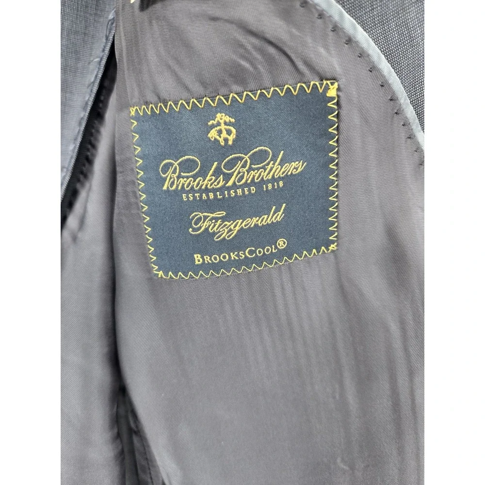 Brooks Brothers BrooksCool Fitzgerald Navy Blazer Jacket 44L Wool Full Canvas 2B