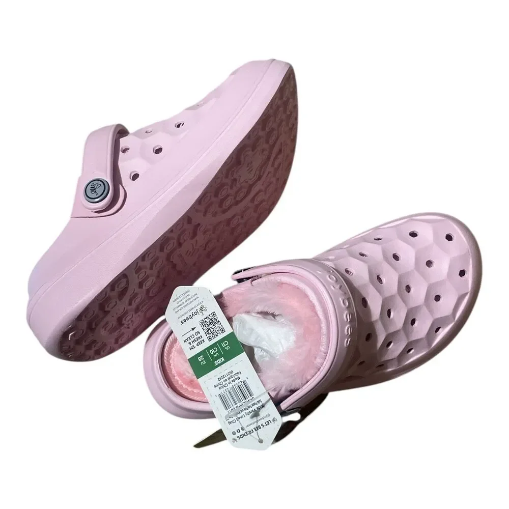 Joybees Kids Varsity Lined Clogs‎ - Pastel Pink Sz C13