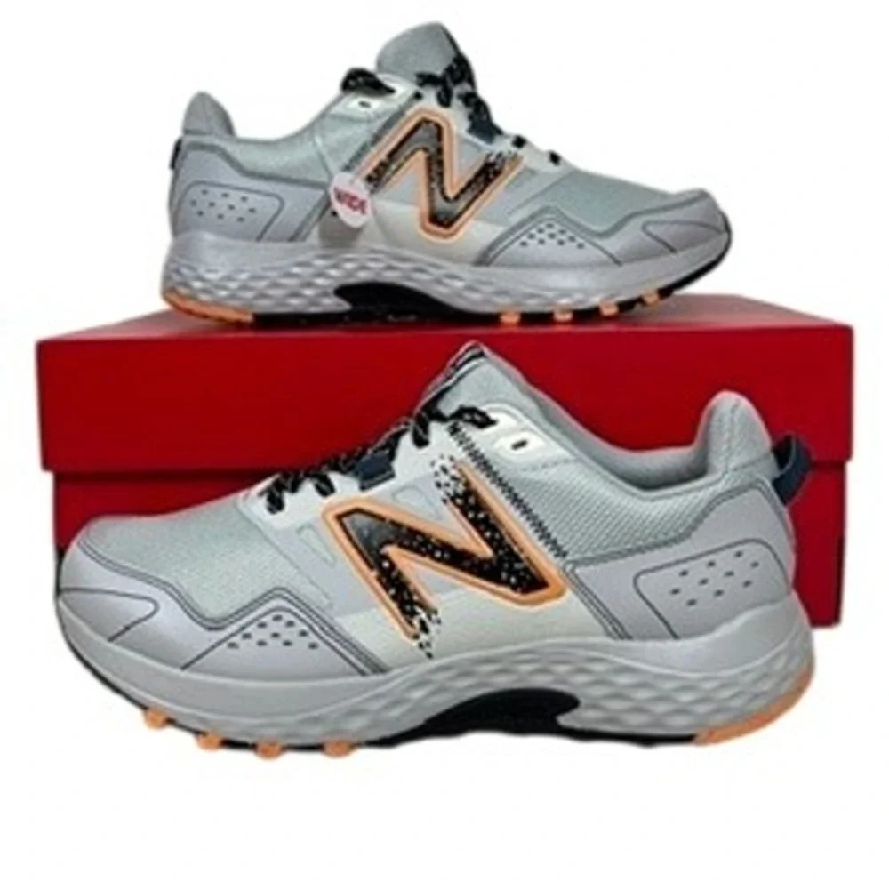 New Balance 410v8 Trail Running Shoes‎ Mens Size 8 4E Wide Grey Orange