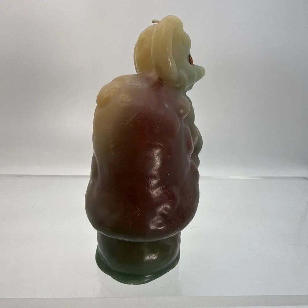 Rare Vtg Mushroom Gnome/Mouse Candle Elf German Whimsy Wax Art Carved