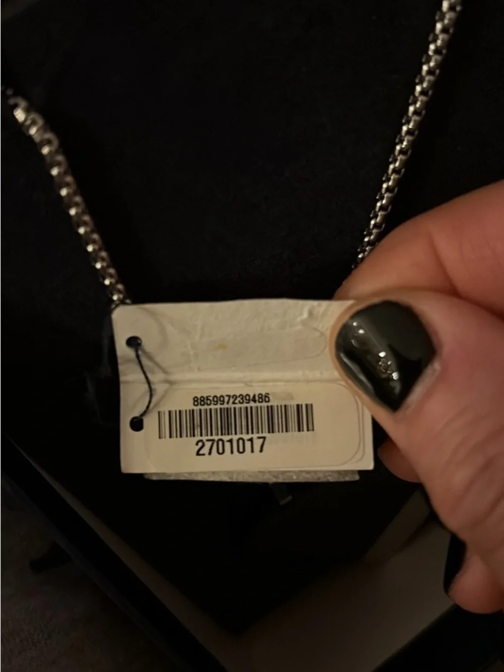 Tommy Hilfiger Double-Layer Stainless Steel Dog Tag Necklace - Black & Silver