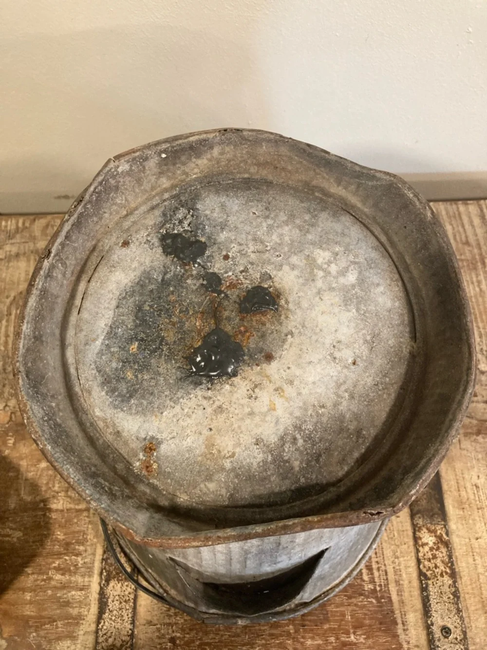Vintage galvanized metal