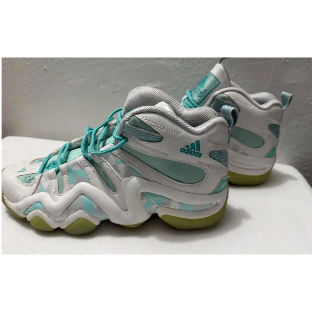 Adidas Crazy 8 Basketball‎ Shoes Mens 10 White Teal Excellent Retro C75759