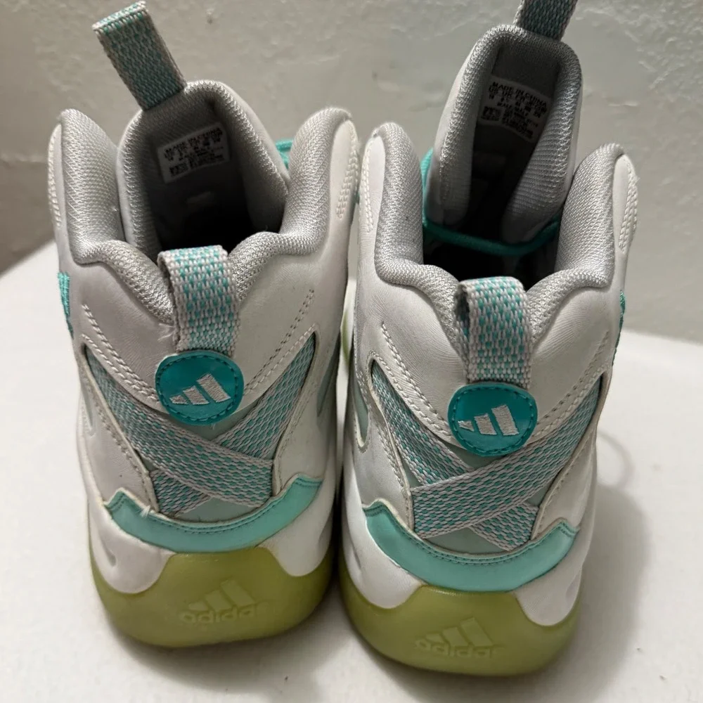 Adidas Crazy 8 Basketball‎ Shoes Mens 10 White Teal Excellent Retro C75759