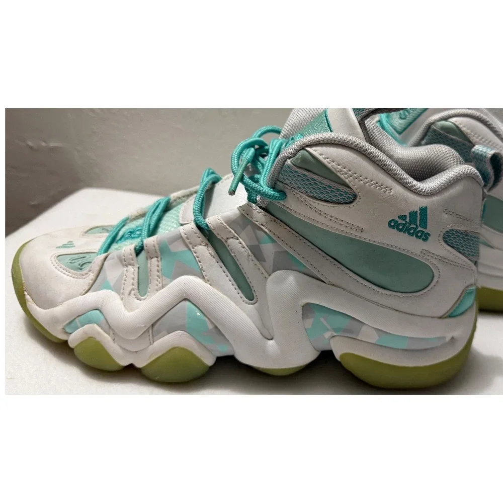 Adidas Crazy 8 Basketball‎ Shoes Mens 10 White Teal Excellent Retro C75759