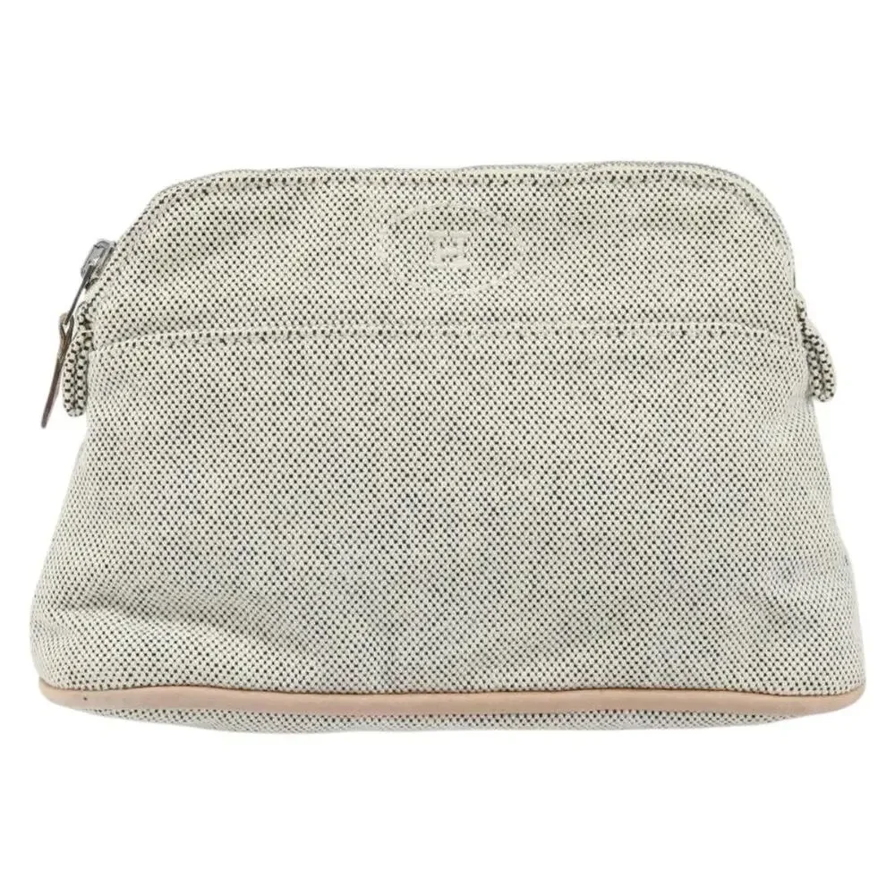 Hermes Canvas Bolide PM Pouch Gray