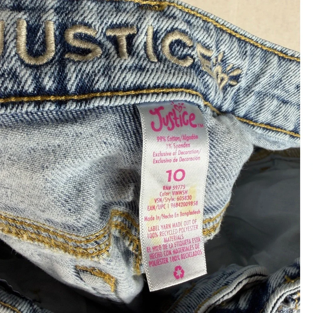 Justice girls distressed