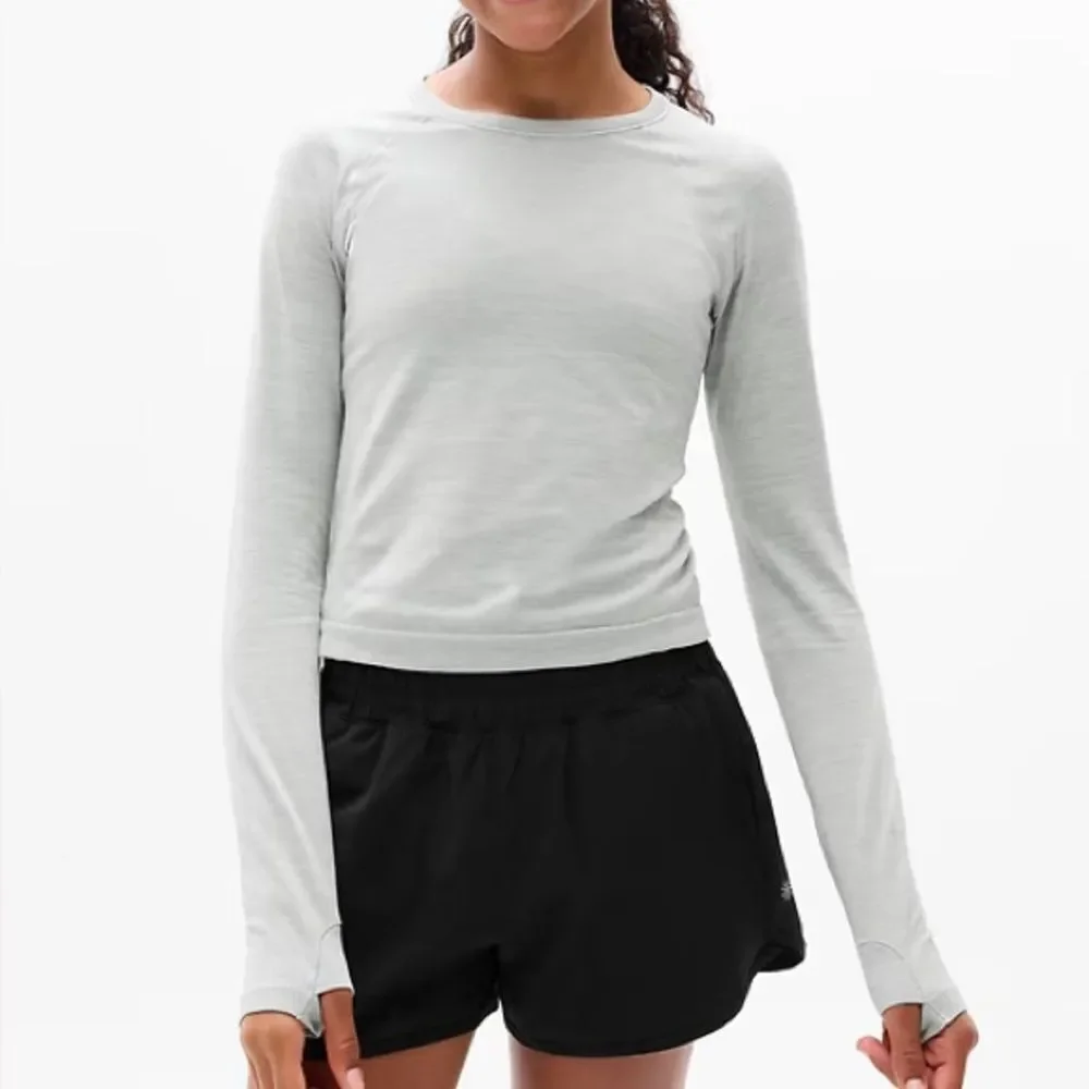 Athleta Girl Power Up shimmer Sport Length Top