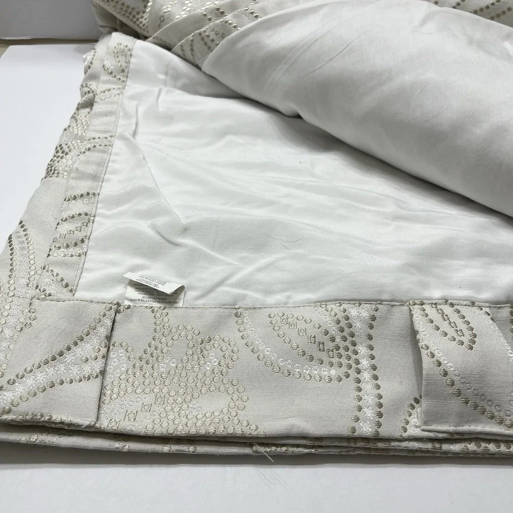 Regal Home Collections Ivory Curtain Embroidered Set Of 3 Lined 50
