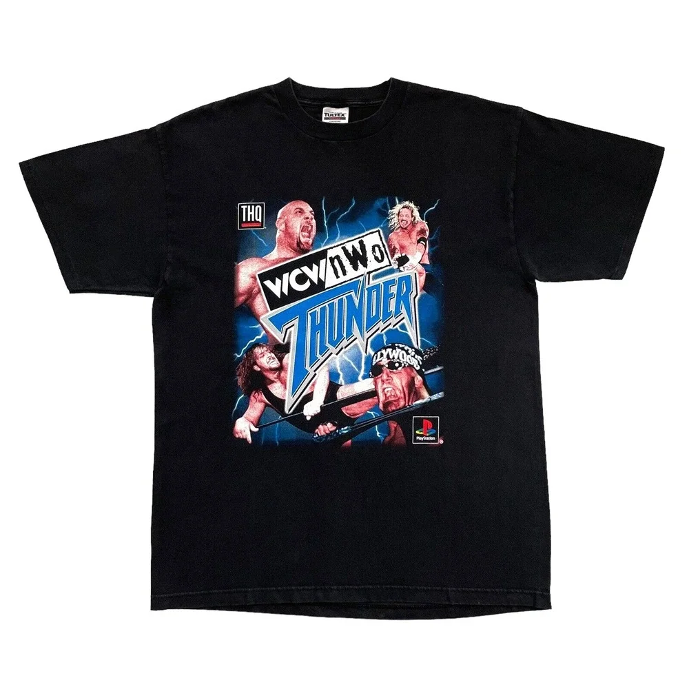 Vintage WCW NWO Thunder PlayStation 1 Video Game Promo Shirt size XL