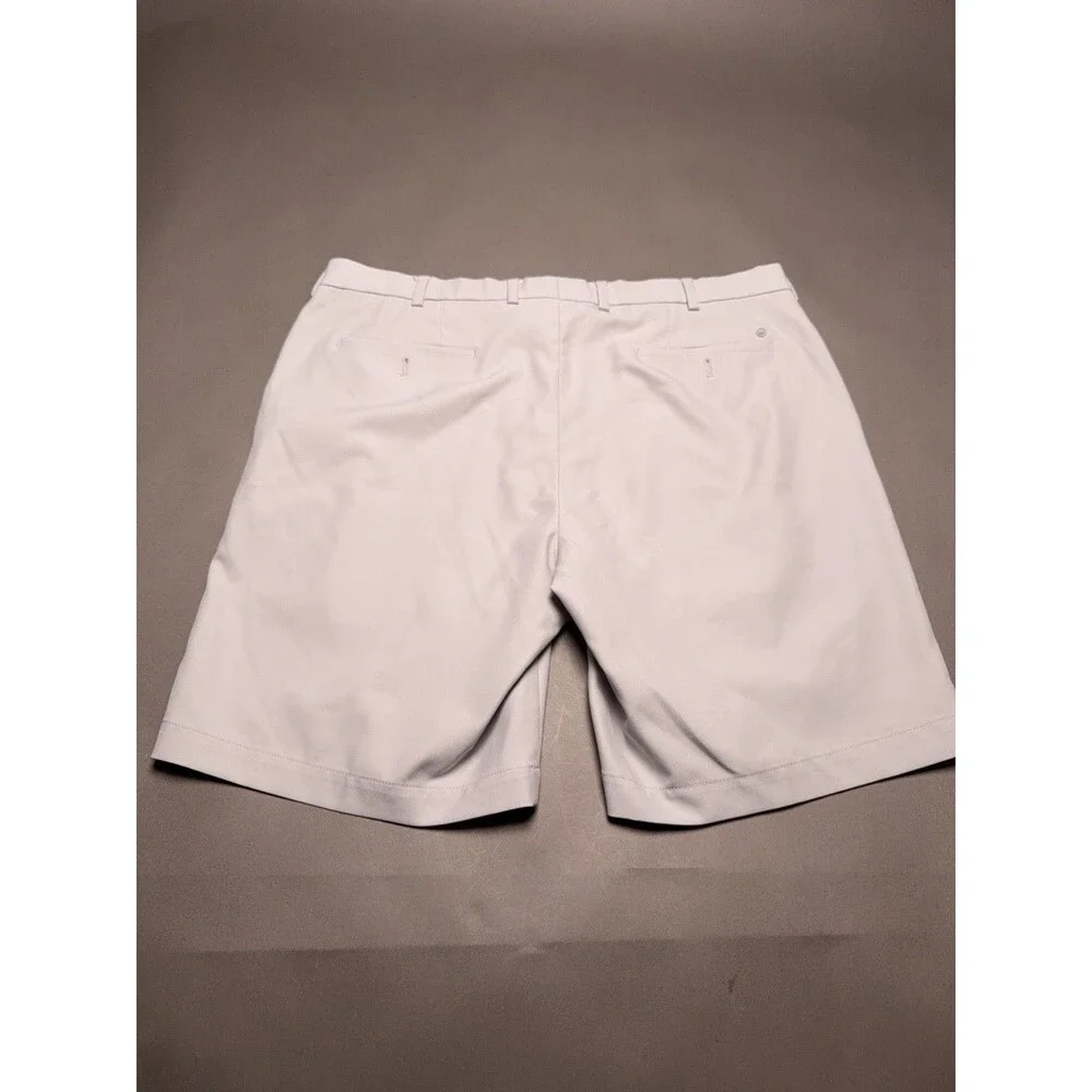 Peter Millar Crown Sport Men's Golf Shorts Light Gray Size 36
