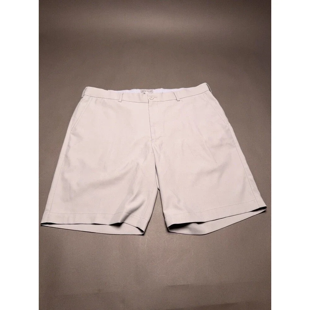 Peter Millar Crown Sport Men's Golf Shorts Light Gray Size 36