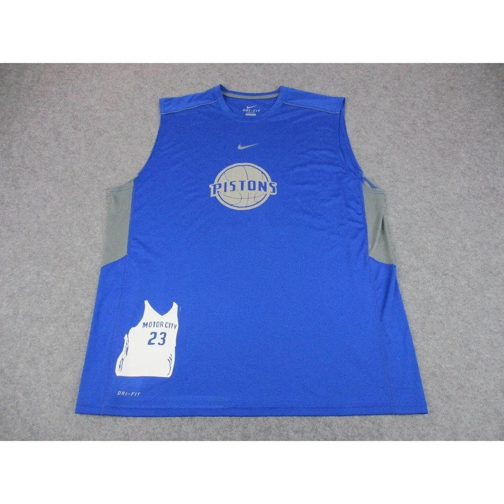 Blake Griffin Detroit Pistons Basketball Jersey Men 2XL XXL White Blue NBA Nike