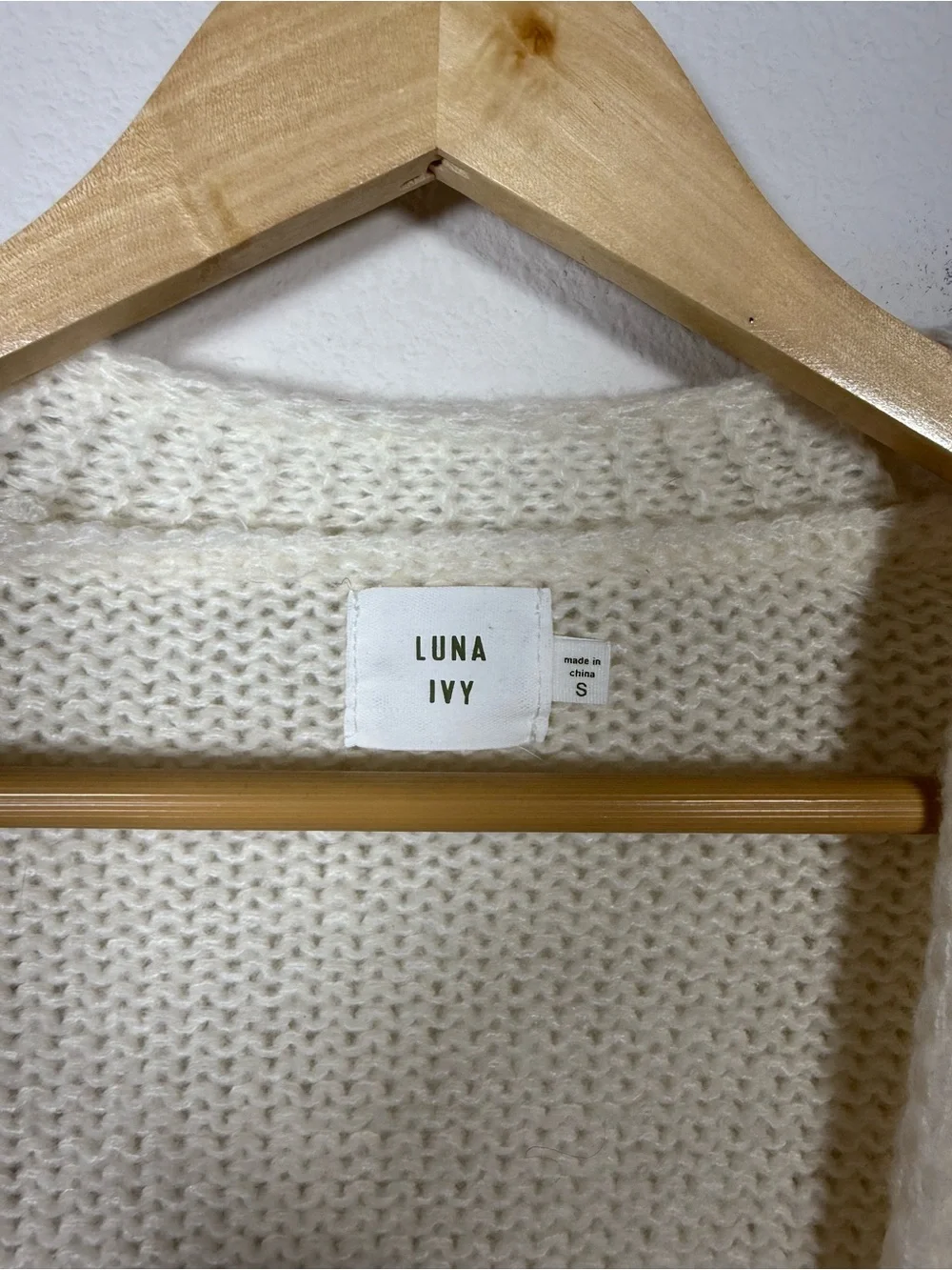Luna Ivy Chunky Knit Butterfly Cardigan 3D Novelty Open Front Size S