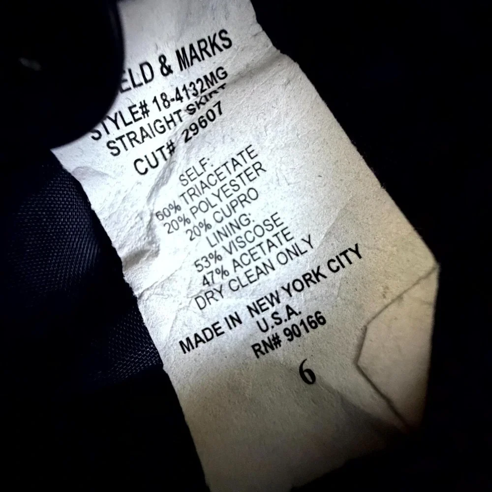 Vintage Garfield &‎ Marks Skirt Womens 6 Blue Office Chic Pencil Classic Capsule