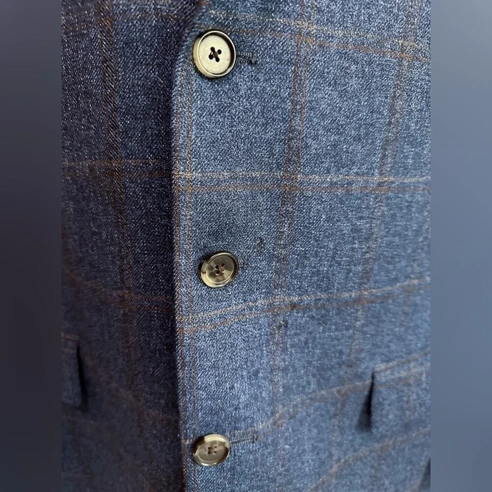 Bruno Piattelli windowpane wool Sportcoat. 43L