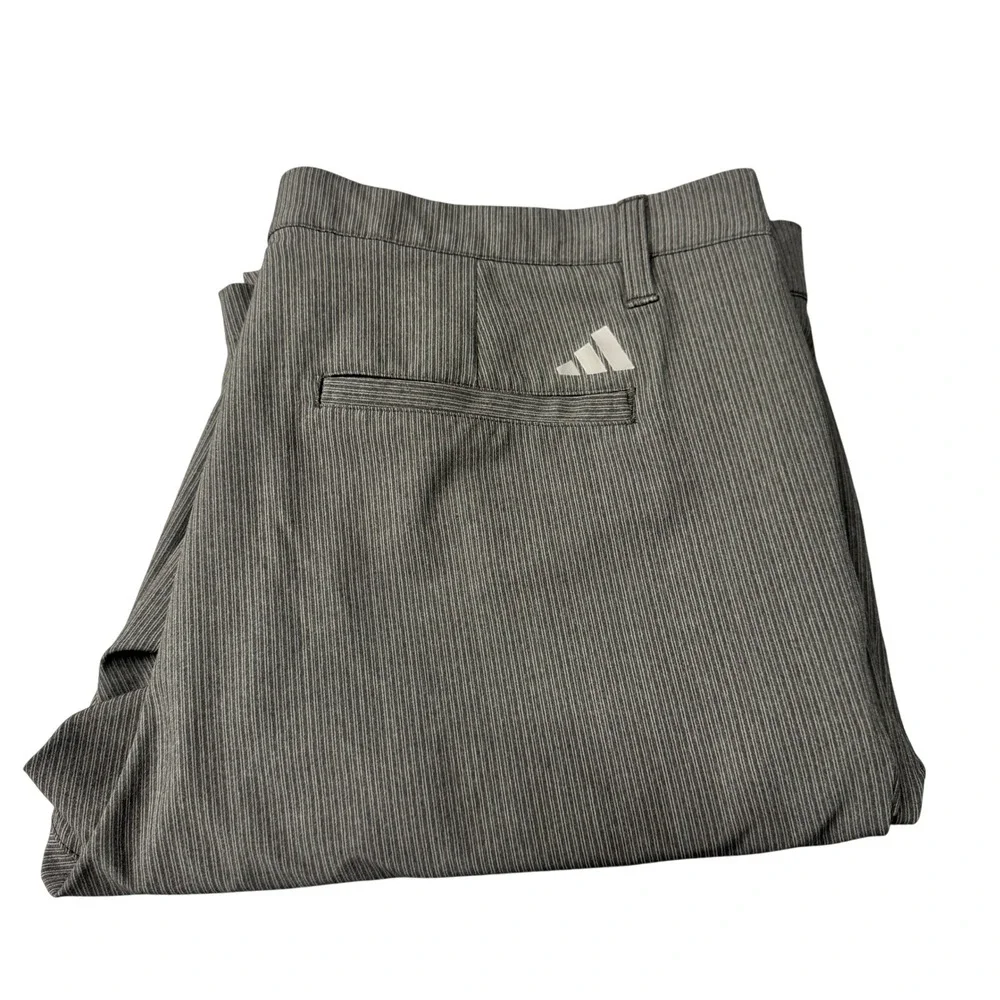 adidas Golf‎ Pants Mens 36x34 (37x33 ACTUAL) Black Striped Ultimate365 Tapered
