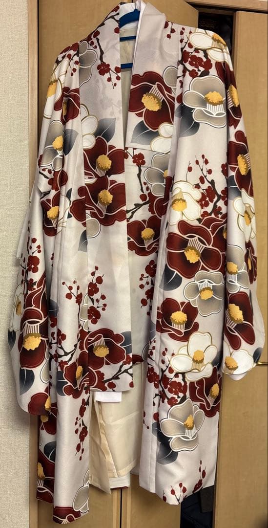 Floro Women's 4-Piece Hakama Set (Kimono, Under-Kimono, Obi, Hakama)