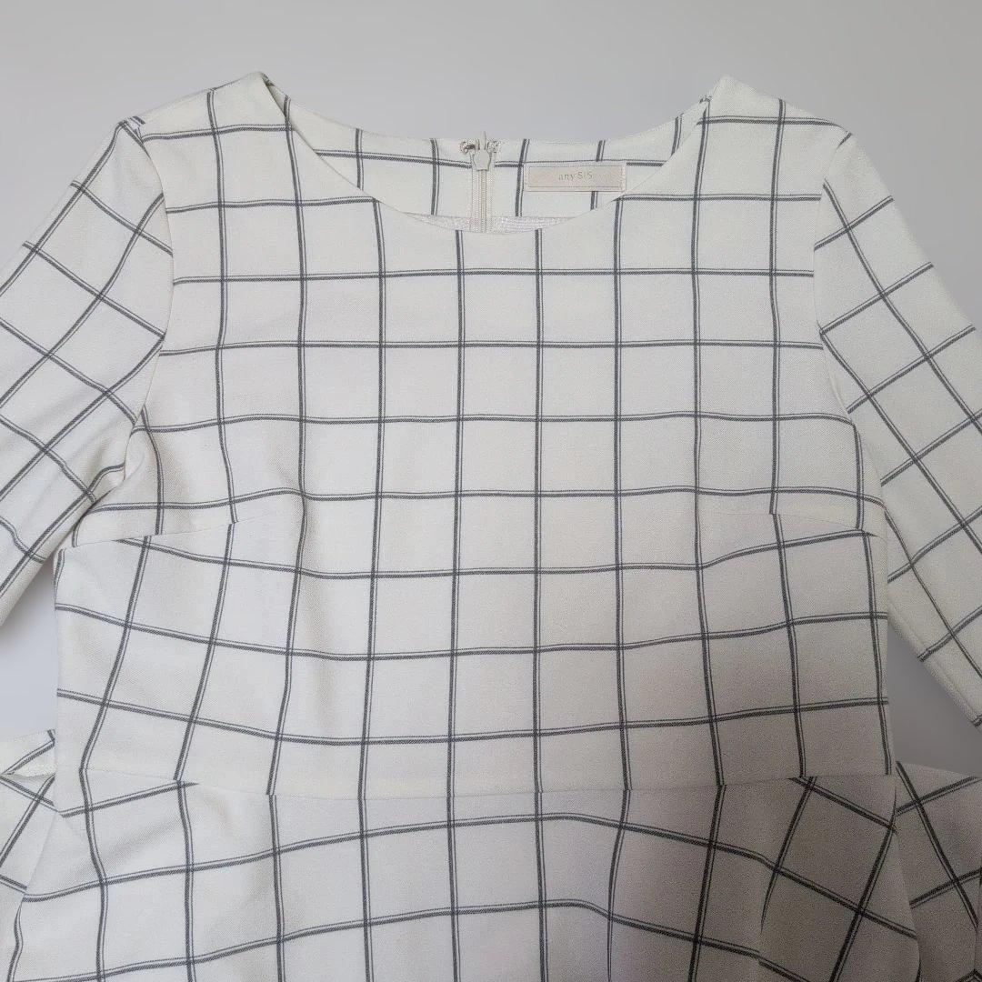 【Stain】Onward Kashiyama anySiS Knee-length Dress Plaid Pattern