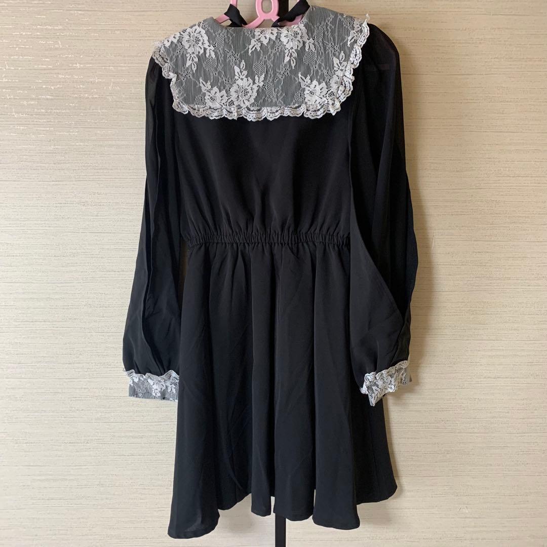 【ROJITA】Choker Ribbon Color Lace Collar Dress - Jirai Kei / Ryousangata ♡