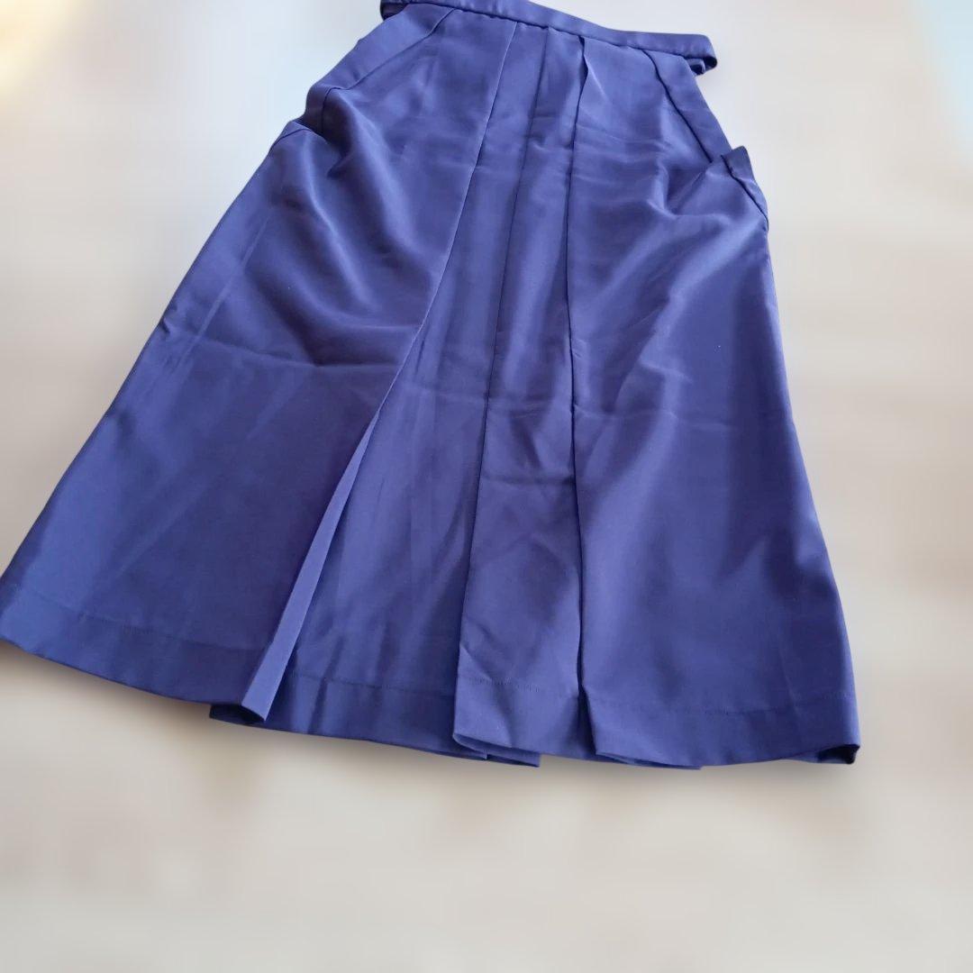 Navy Hakama with Cherry Blossom Embroidery