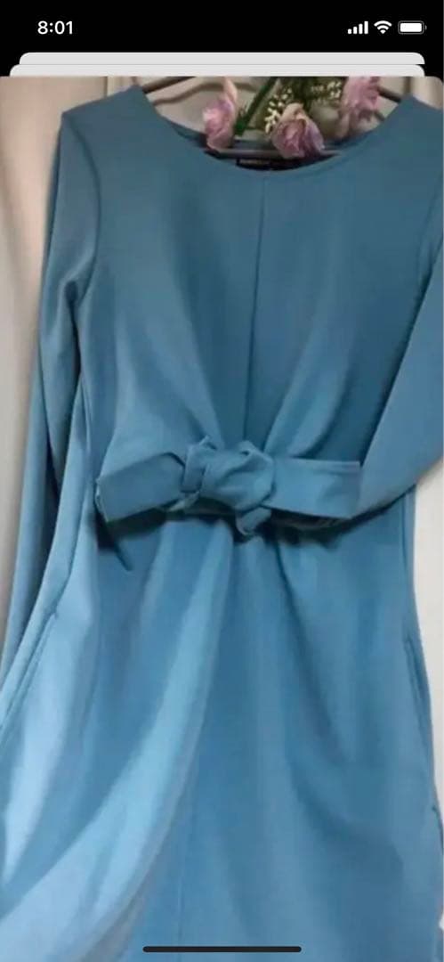 Super Hot Item! Popular Luxury International Brand PETER Blue Ribbon One-Piece Dress