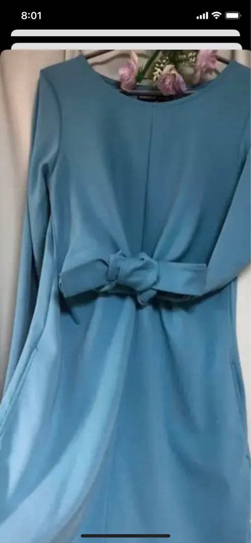 Super Hot Item! Popular Luxury International Brand PETER Blue Ribbon One-Piece Dress