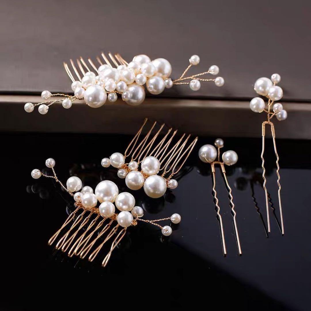 Graduation Ceremony Spring Kimono Wedding Hairpin Set of 7 Pearls Formal New Choice Available