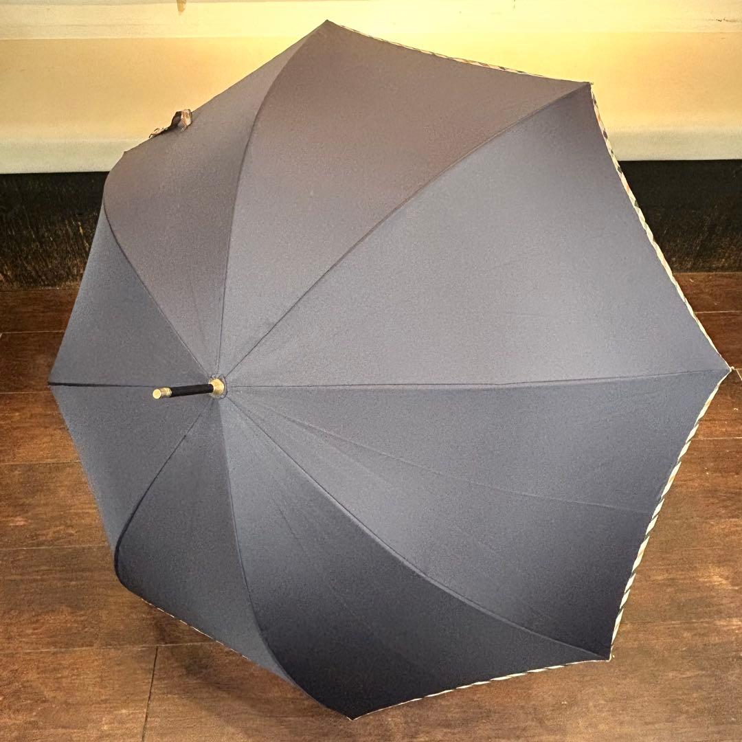 【Unused with tags】 DAKS Umbrella Navy 62cm Button closure