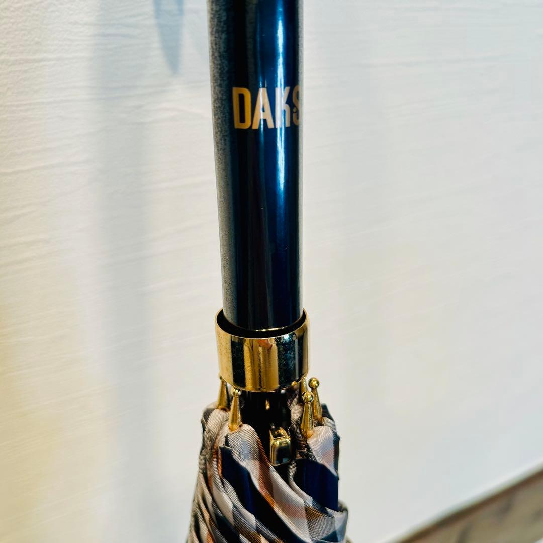 【Unused with tags】 DAKS Umbrella Navy 62cm Button closure