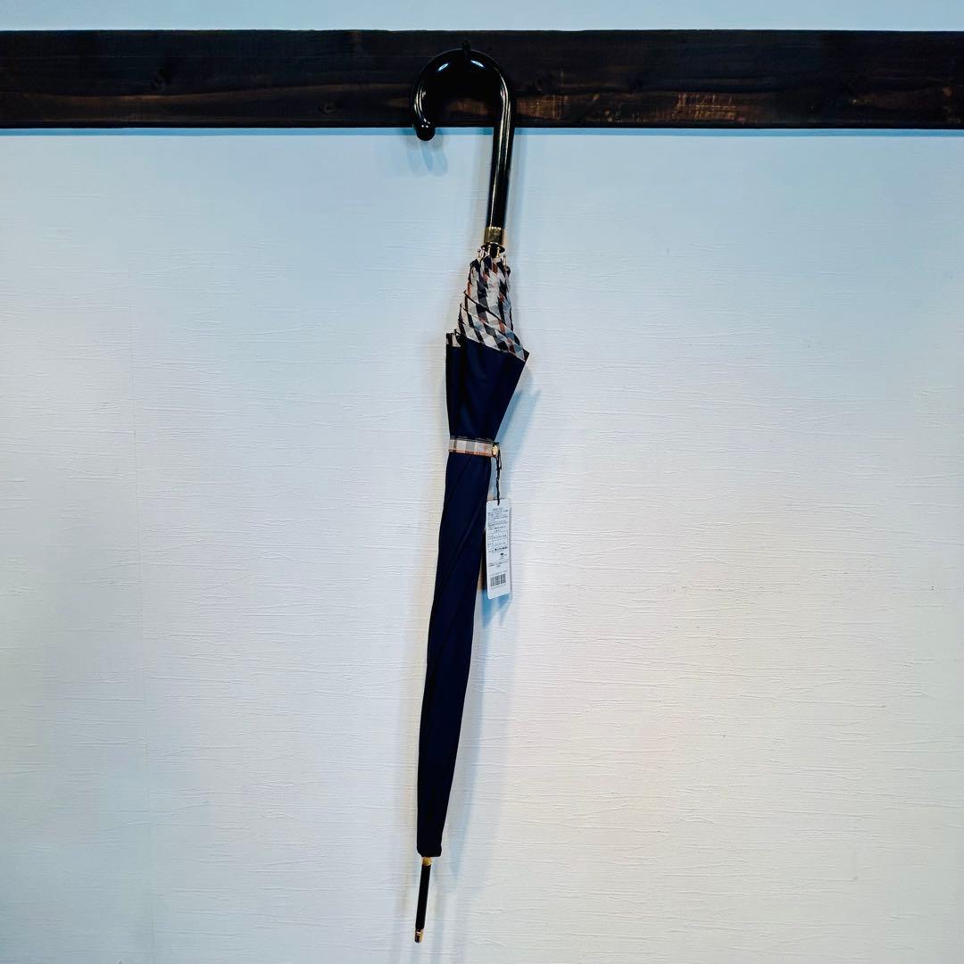 【Unused with tags】 DAKS Umbrella Navy 62cm Button closure