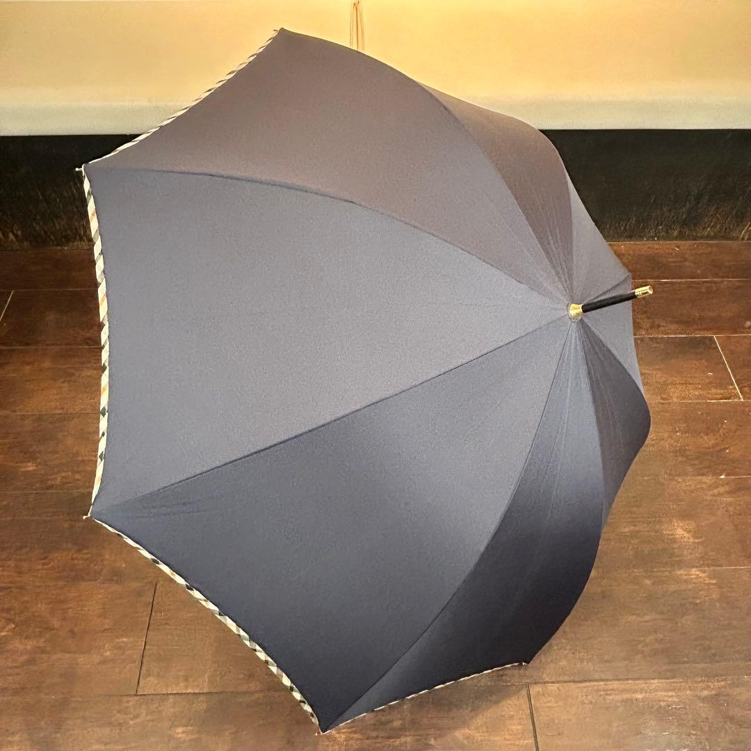 【Unused with tags】 DAKS Umbrella Navy 62cm Button closure