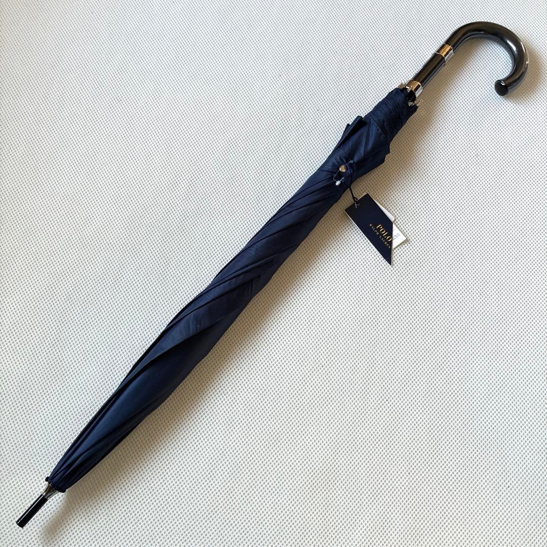 New Polo Ralph Lauren Umbrella - Navy, 65cm, Wind-Resistant