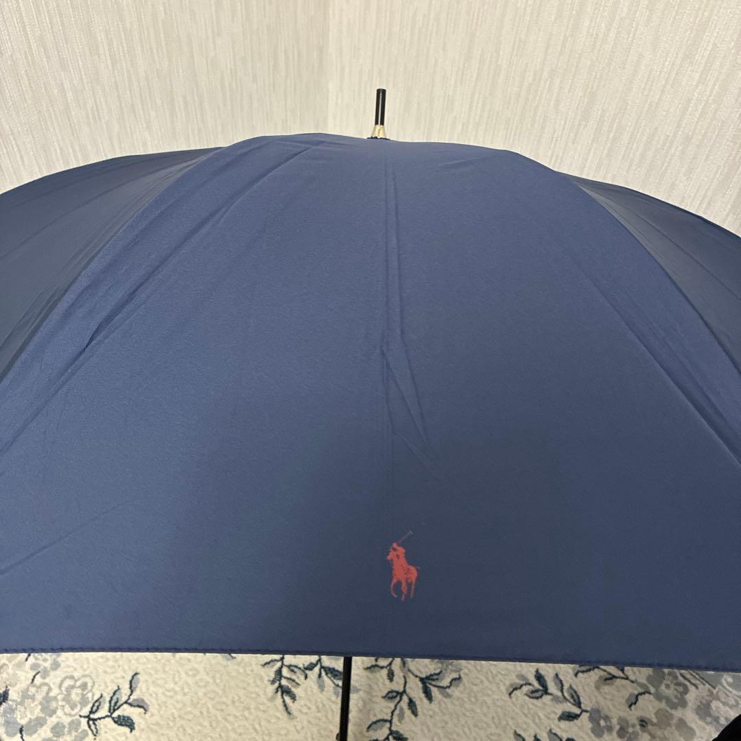 New Polo Ralph Lauren Umbrella - Navy, 65cm, Wind-Resistant