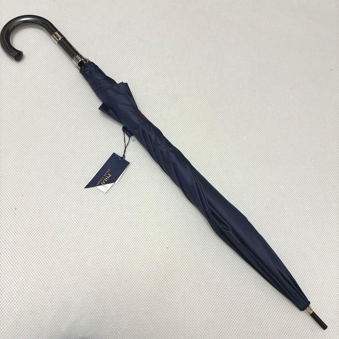 New Polo Ralph Lauren Umbrella - Navy, 65cm, Wind-Resistant