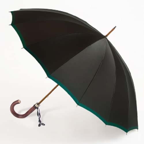 Maehara Koei Shoten 16-Rib Plain Long Umbrella / Green